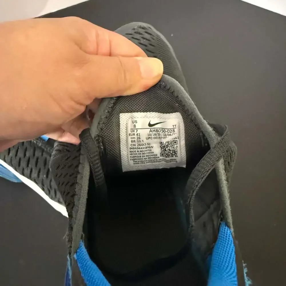 Nike Air Max 270 Anthracite Photo Blue AH8050-028 Men's Size 8 - Picture 4 of 8